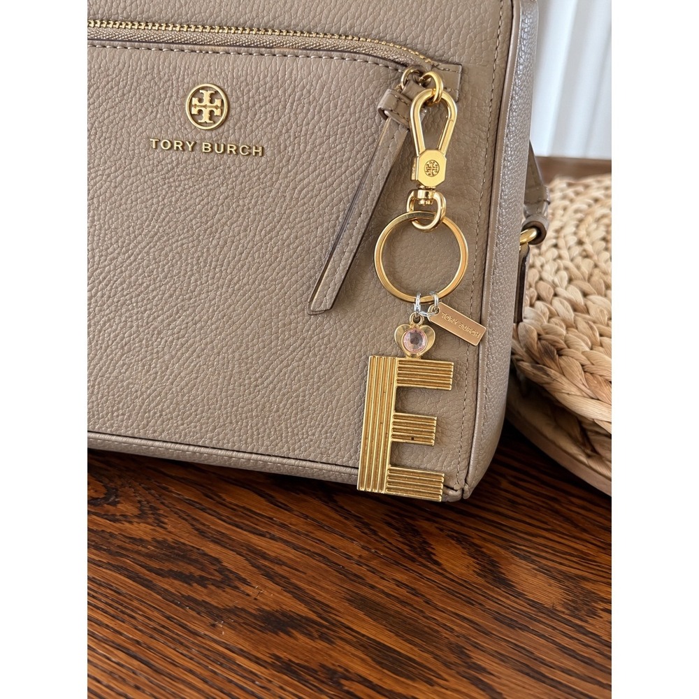 Jane Marie Gold Initial E Keychain Bag Charm Pink Crystal Heart Purse Accessory